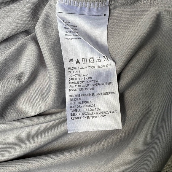 Baleaf Mens Long Sleeve Athletic Shirt Size 3XL Silver‎ Crew Neck Pullover - Picture 8 of 8